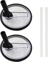 ALINK flessenborstel [set van 8] - lange flessenreinigingsborstel voor rietjes, flessen, waterflessen, bierflessen, thermosflessen-zwart