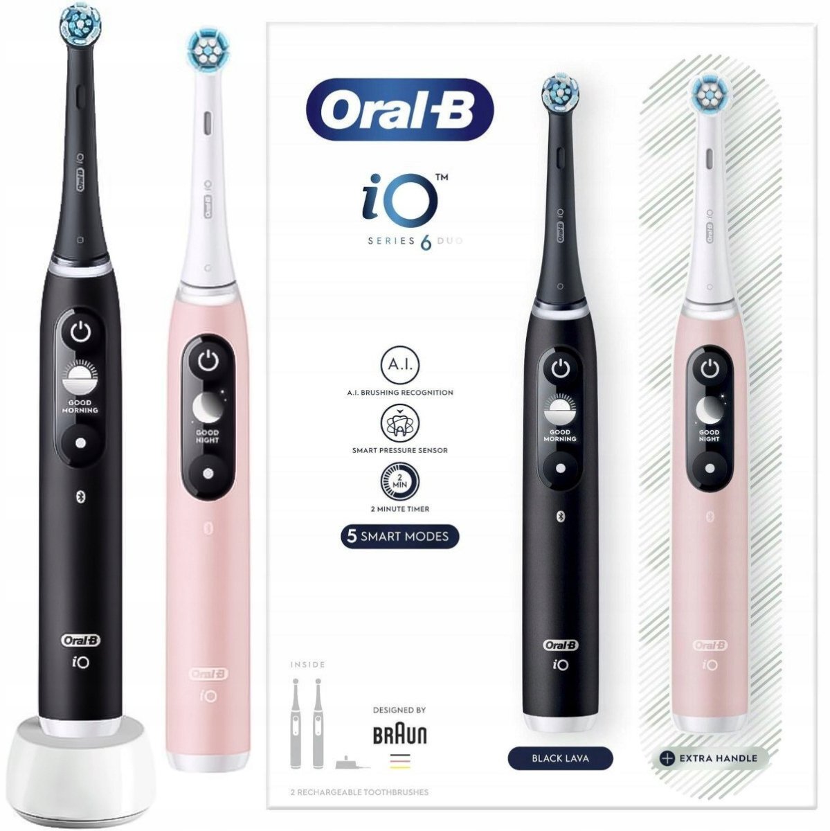 Oral-B iO Series 6 Duo Elektrische Tandenborstel met AI - Oral-B - €223,75
