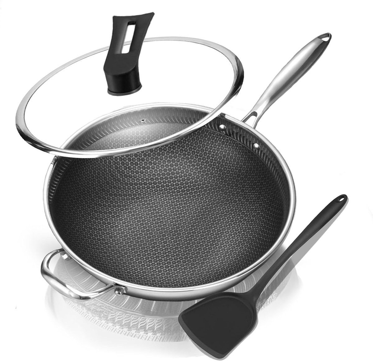 Duurzame Wokpan - Gelijkmatige Warmteverdeling - Roestvrij Staal