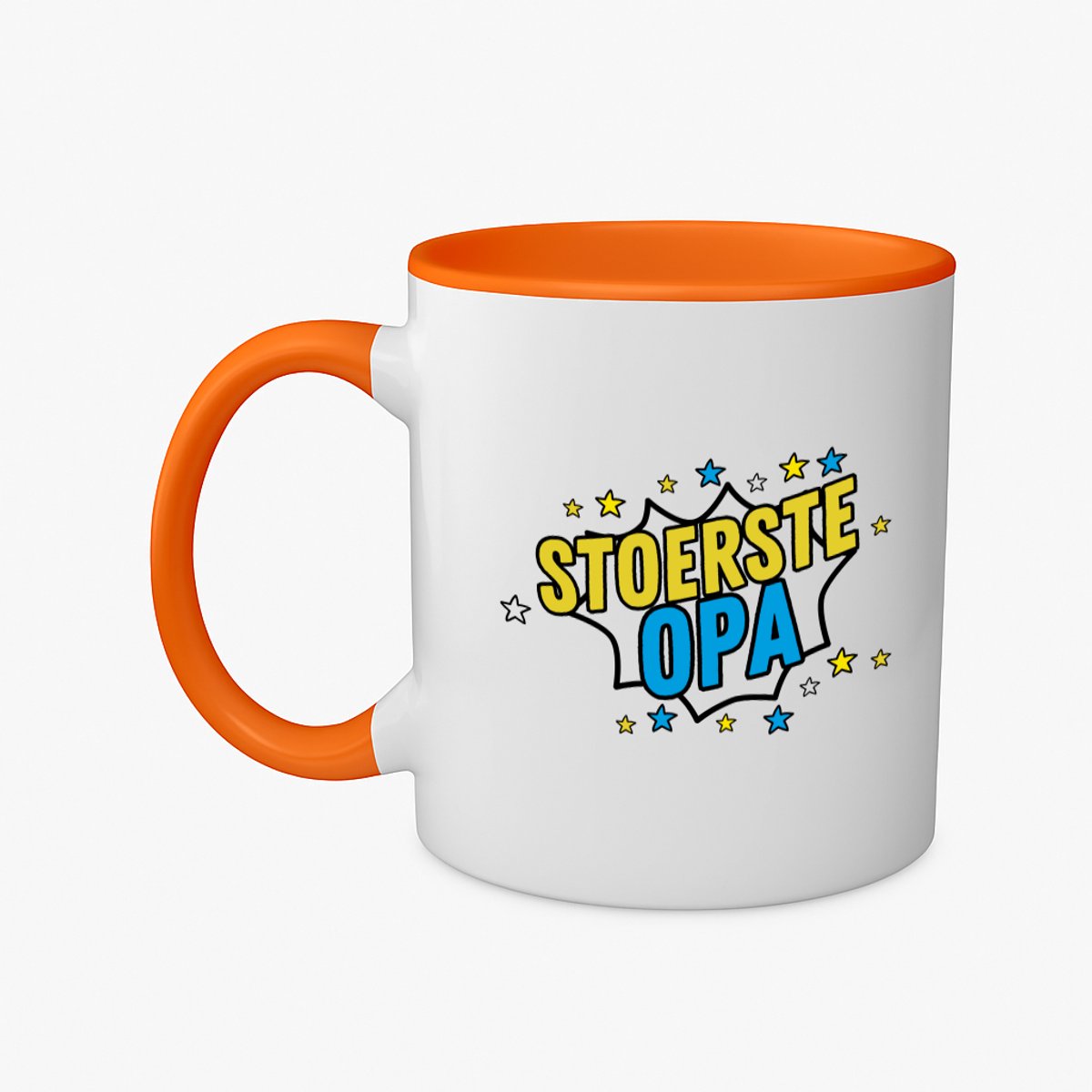 Hacebo® - Stoerste opa koffiebeker oranje - Opa - beste opa - thee mok - koffie beker - verjaardagscadeau - cadeau voor opa - kado - gift - koffiemok - 350 ML inhoud