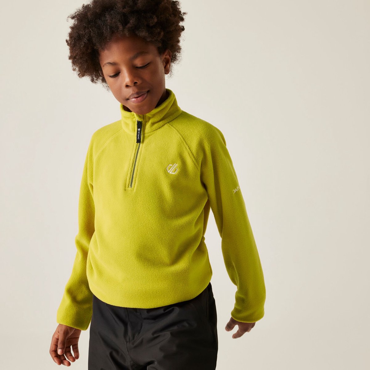 Freehand Fleece Kids Halve Rits Geel
