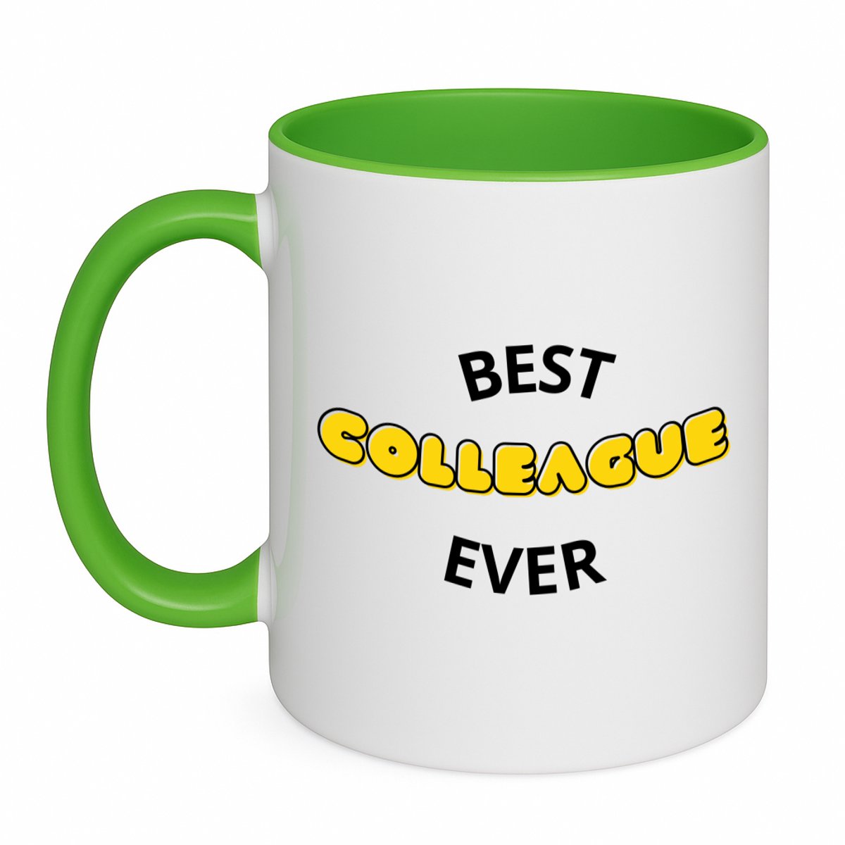 Hacebo® - Best colleague ever koffiebeker groen - iemand die een collega is - thee mok - koffie beker - werk - beste collega - verjaardagscadeau - welkomscadeau - afscheidscadeau - gift - geschenk - kado - koffiemok - 350 ML inhoud