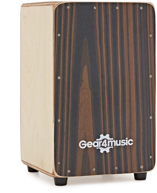 Compacte cajon met draagtas van Gear4music – ebbenhout