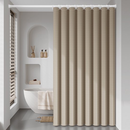 BYJING Art Blauw-groen Cloud Badkamer Douche Gordijnen Set Met 12 Haken Levendige Groene Tarwe Velden Boerderij Badkamer Decoratie Waterdicht 153x183cm