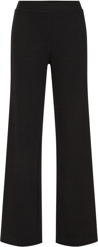 WE Fashion Dames straight fit broek met structuur
