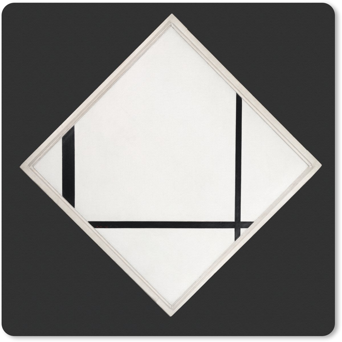 Muismat XXL 40x40 cm - Bureau onderlegger - Bureau mat Compositie 4 - Piet Mondriaan - Bureaumat - Gaming mousepad xl - Bureaulegger groot - Computer deskmat