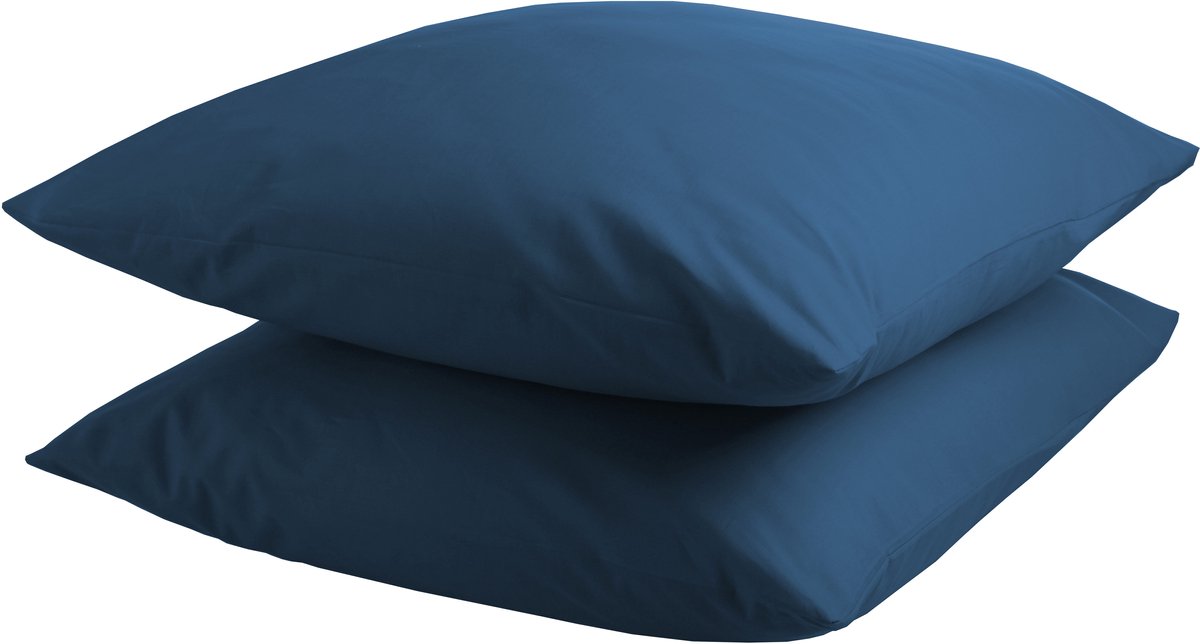 DoubleDry Kussensloop 2 stuks 60x70 cm - blauw