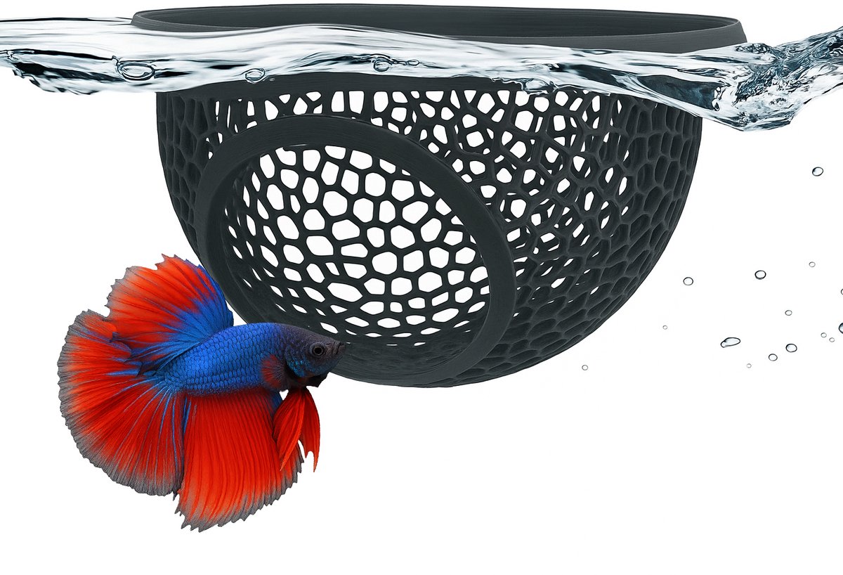 MAGICSHE Betta Tunnel - Aquarium Schuilplaats - Vistunnel Verstopplaats - Visgrot - Drijvende Hangmat - Decoratieve Aquariumhol Voor Betta, Guppy, Endlers Gup Zwart S