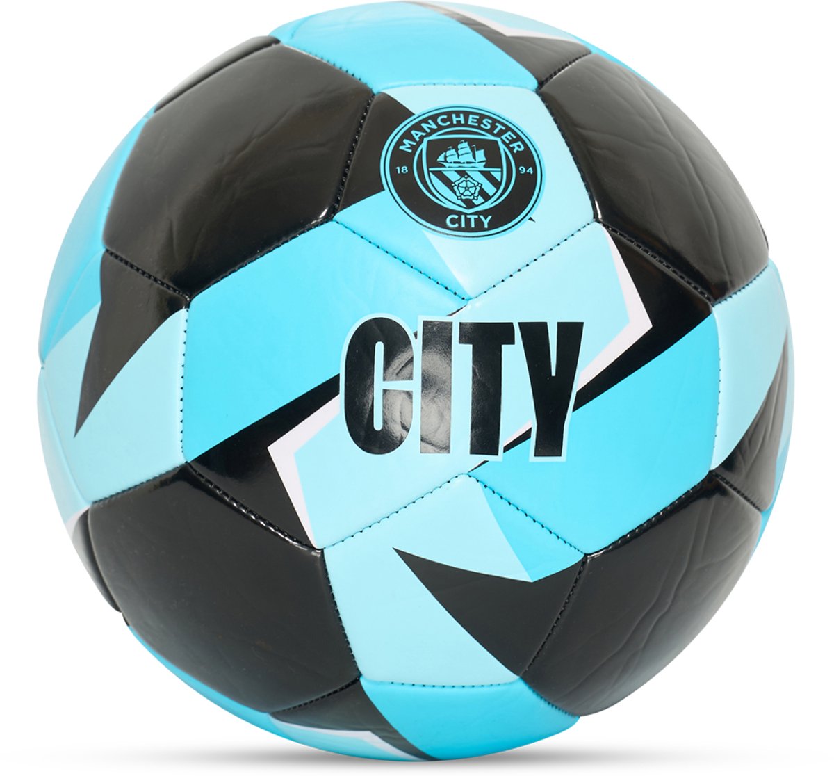 Manchester City Voetbal - Maat 5 - Zwart - Lichtblauw - Buitenspeelgoed - Sport & Spel - Voetballen - Officiële Manchester City Merchandise