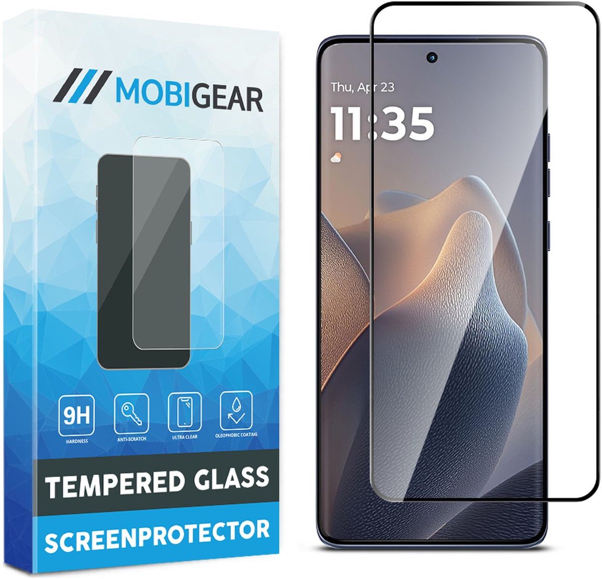 Mobigear Screenprotector geschikt voor Motorola Edge 60 Fusion Glazen | Mobigear Premium Screenprotector - Case Friendly - Zwart