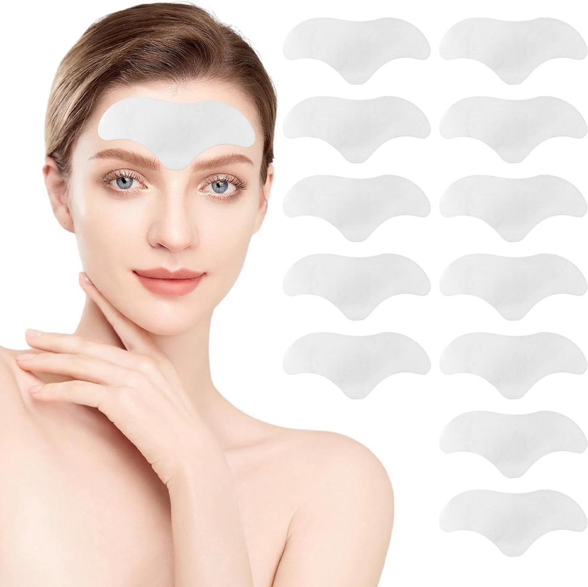 Allecto Plus - Wrinkle Patches 12 stuks anti-rimpel pleisters voor gezicht - verminder fijne lijntjes en maak gezichtshuid glad