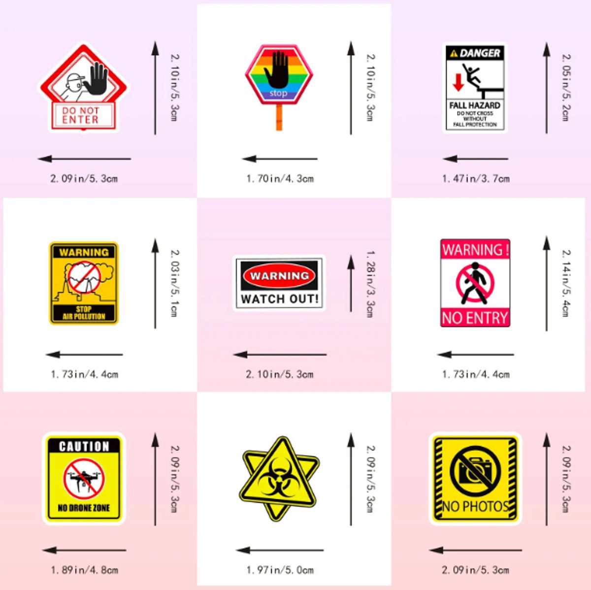 Daily Essentialz Warning Stickers - Skate stickers - Stickers Bullet Journal - Graffiti Stickers - Stickers - Stickers Volwassenen - Stickerbomb - Skateboard Stickers - Stickers Laptop - 50 stuks — afbeelding 5