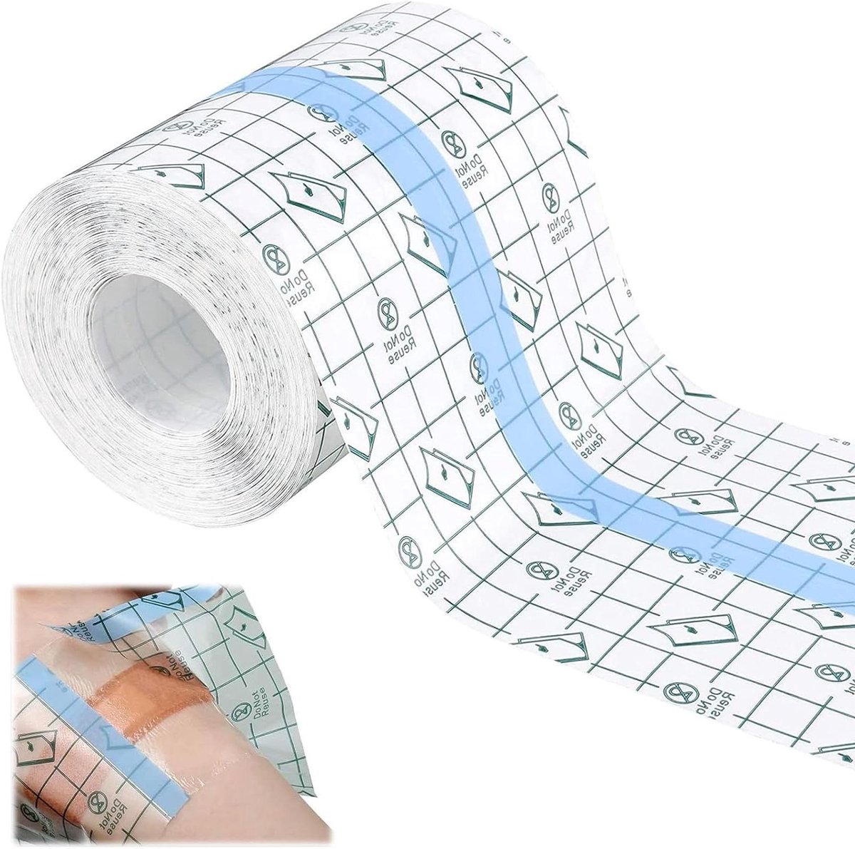 Allecto Plus - Waterdicht professioneel plakverband voor tatoeages - Bescherming van wond - Hypoallergeen - Transparant - Tattoo reparatie - Duurzaam - 100% waterdicht
