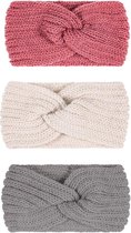 3 Stuks Winter Hoofdbanden Vrouwen Oorwarmers Elastisch Herfst Winter Meisjes