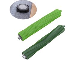 2 stuks Hoofd borstel - Rubber hoofdborstelset - Accessoires Geschikt voor veegrobots - 18.5cm - Compatibel met de accessoires van de irobot Roomba stofzuiger i3/i3+/i4/i7/i7+/E5/E6/E7