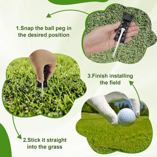 Allecto Plus - Alignment Sticks en Golfaccessoires voor Golfers - Golfbalmarkeerder en Pitchvork - Golfballen Thee-accessoires - Maak uw Golfspel Perfect Alignment van Allecto Plus — afbeelding 4