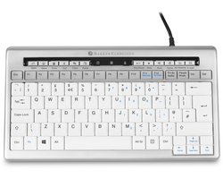 BakkerElkhuizen S-Board 840 - Compact Ergonomisch Toetsenbord - Bedraad USB - Ingebouwde USB-Hub (2 Poorten) - Schaarmechanisme - 12 Sneltoetsen - Stille Toetsen - Windows, Mac & Linux