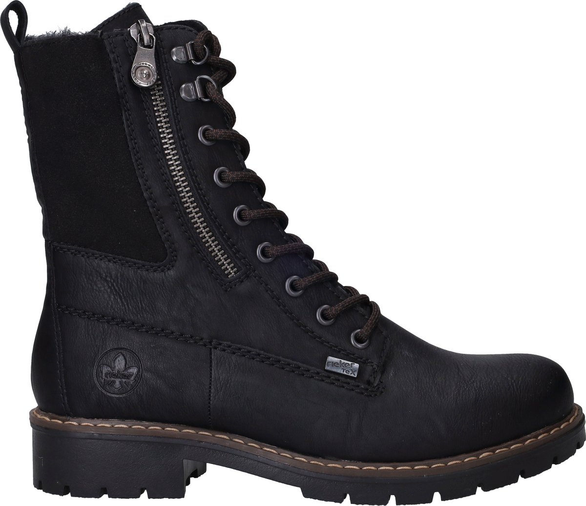 Rieker Veterboots - Dames - Zwart - Maat:37