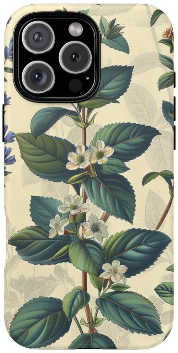 Vintage Botanisch Kruidenpatroon – Telefoonhoesje Geschikt voor iPhone 16 Pro Max