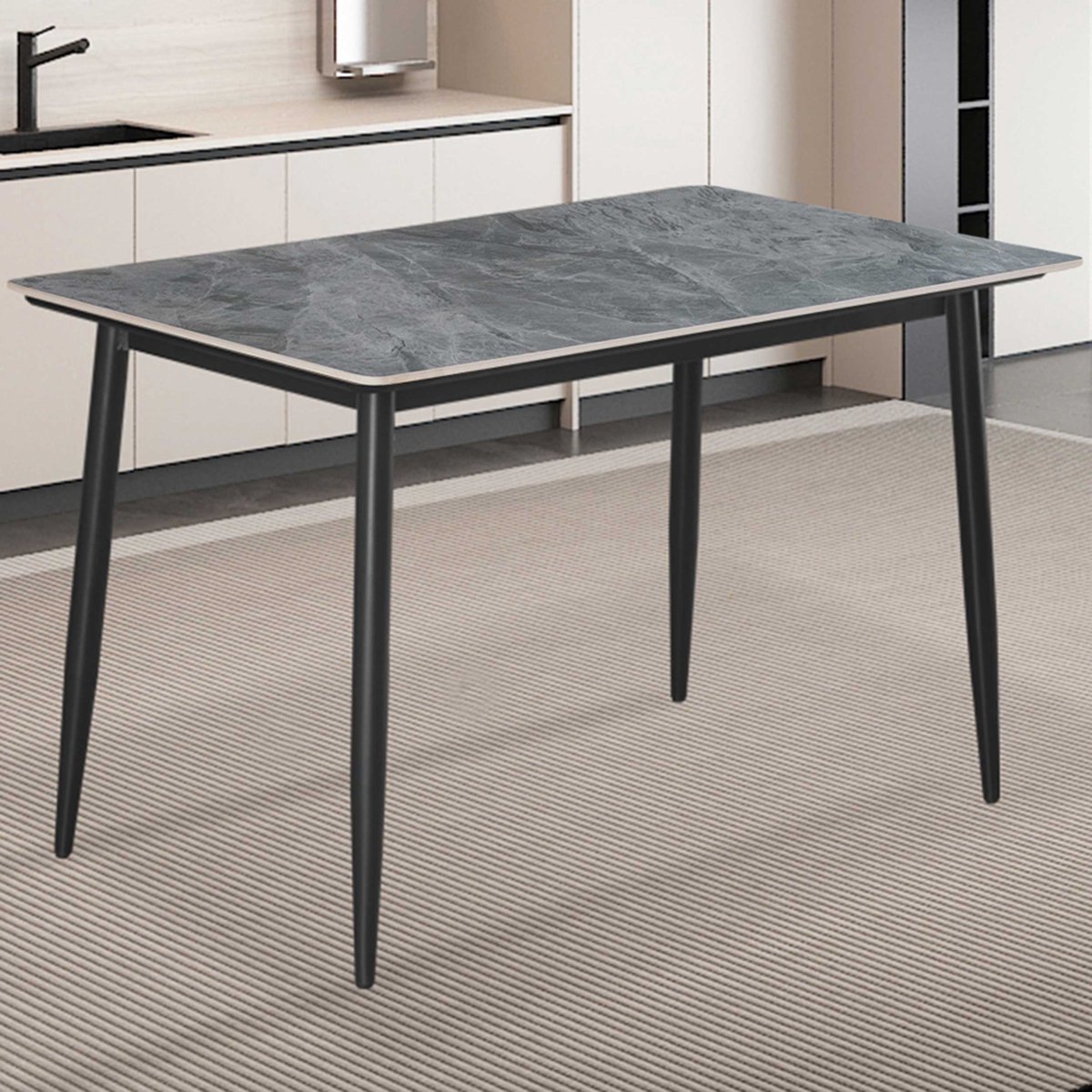 Rousseau Tafel 'Kenzo' 140 cm Rechthoekig Steen Grijs