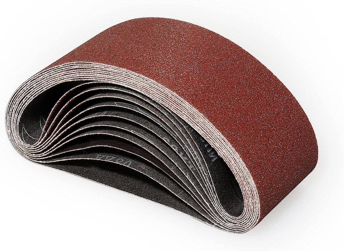 Allecto Premium - Schuurbanden 75 x 457 mm Korrel 60 voor Slijpen, Polijsten en Ontroesten - Geschikt voor Bandschuurmachine - Pak van 10 Stuks