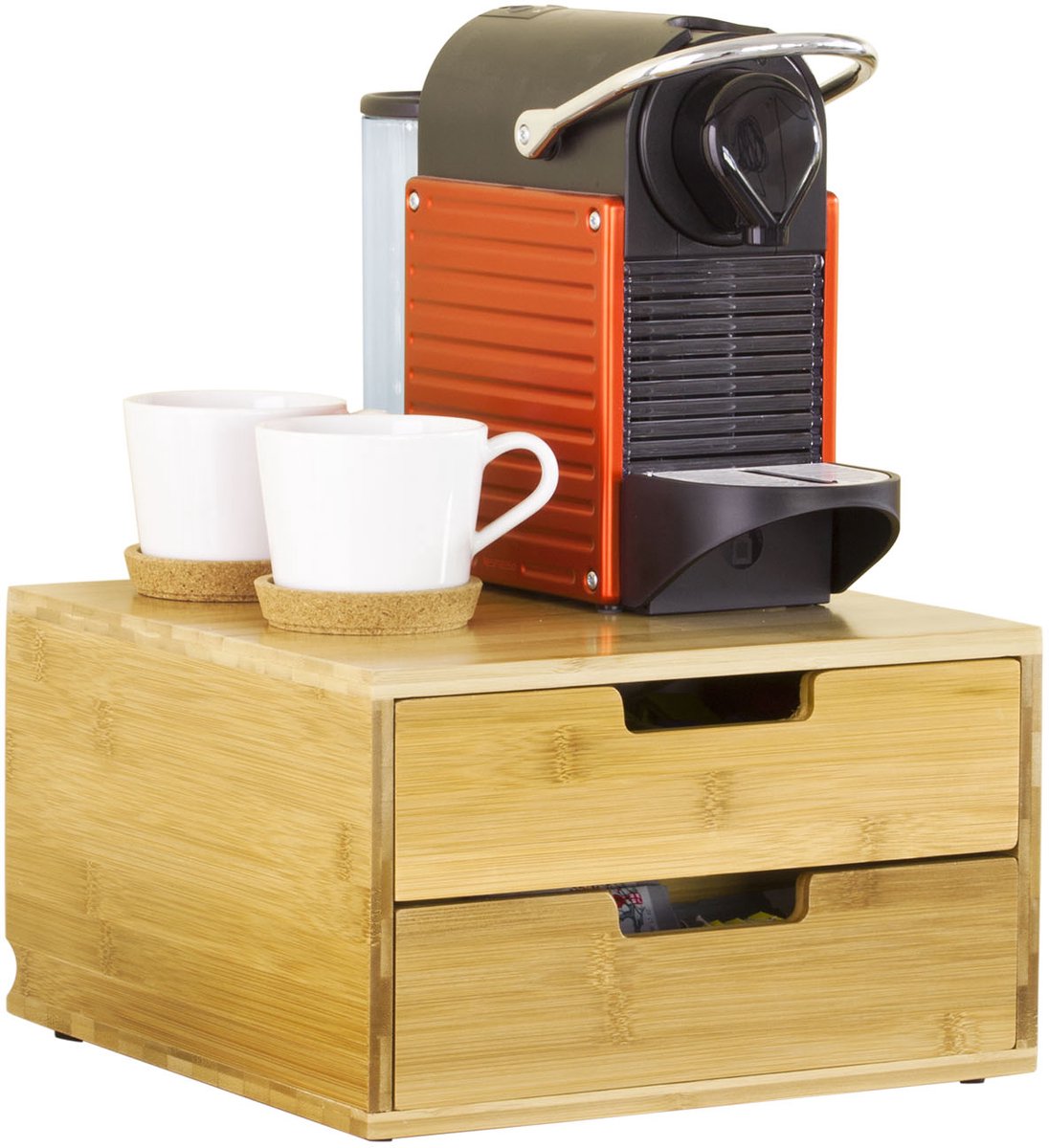 SoBuy FRG82-N Capsulehouder - Houten Opberglade voor Nespresso