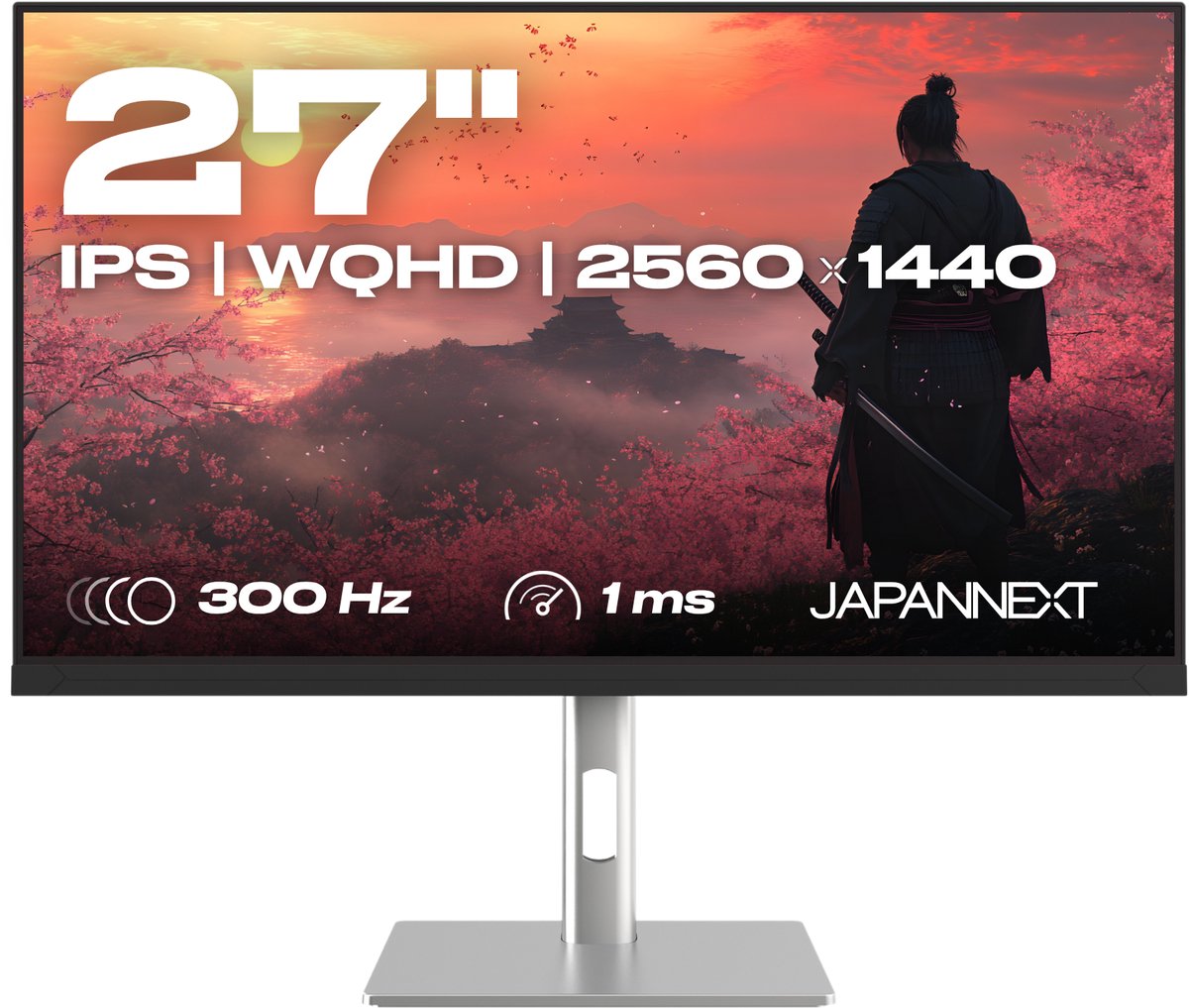 JAPANNEXT Gaming Monitor 27" IPS WQHD (2560x1440) 300Hz 1ms | JN-IPS27G300Q-HSP