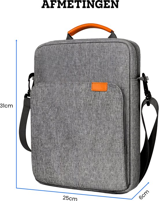 Étui pour tablette Somstyle compatible avec les Tablettes de 9 à 11 pouces - Étui de transport avec bandoulière - Gris clair
