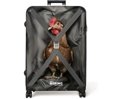 NoBoringSuitcases.com NoBoringSuitcases.com® - Koffer groot - Reiskoffer lichtgewicht - Kip mee op reis - Rolkoffer met 4 wielen - Grote trolley XL - 98 liter bagage