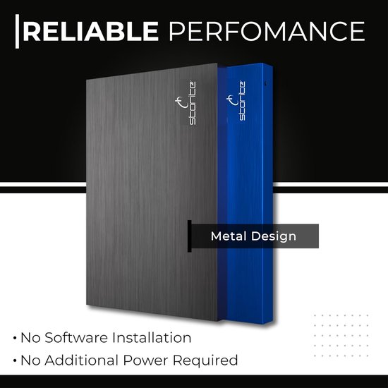 RFWR® Draagbare 1TB Externe Harde Schijf - Slank Design en Snelle Gegevensoverdracht via USB 2.0 van RFWR — afbeelding 3