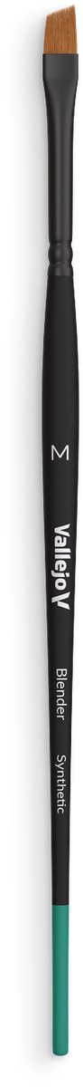 Vallejo Hobbypenseel - VALB05002 Platte Schuine Synthetische Penseel - Medium Penseel