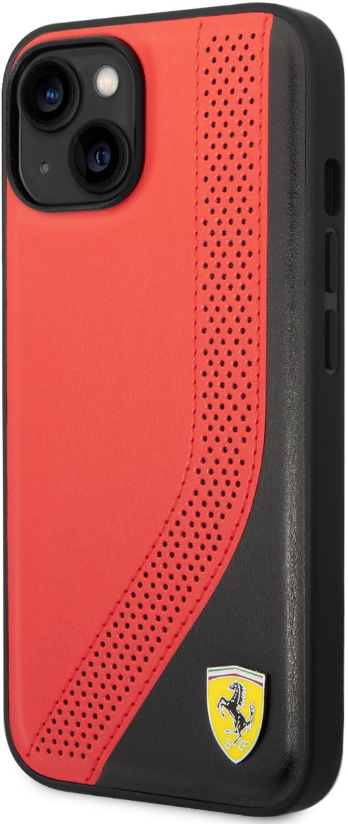 Ferrari Back cover - iPhone 14 Plus & 15 Plus - Rood - Schokabsorberend - Ideaal voor dagelijks gebruik