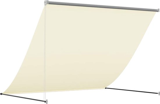 Store banne rétractable vidaXL - Auvents rétractable - Protection solaire solaire - Store banne rétractable 250 x 150 cm Tissu et acier Crème
