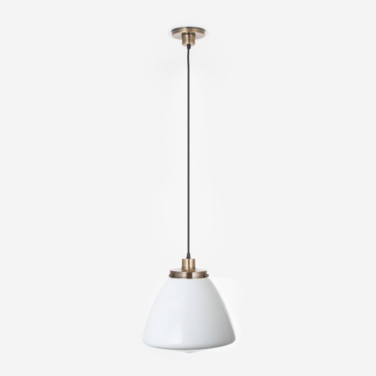 Hanglamp aan snoer Schoolbol Large 20's Brons - Art Deco Trade