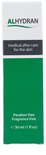 ALHYDRAN doosje. Groen met witte opdruk. Medische nazorg voor de huid. Parabenenvrij, geurvrij. 30 ml.