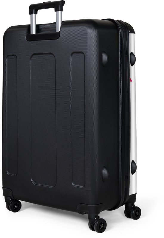 NoBoringSuitcases.com® - Grande valise - Valise légère - Unicorn - Arc-en-ciel - Montgolfière - Étoiles - Rose - Meiden - Valise 4 roues - Grand trolley XL - 98 litres de bagages