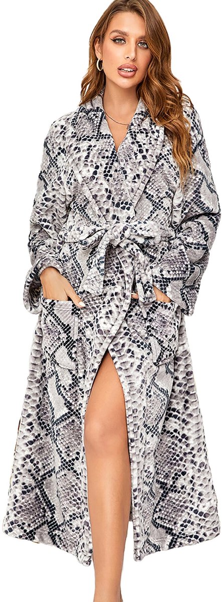 Dames Pluche Badjas met Capuchon - Voor Snelle Warmte - Voor Thuis
