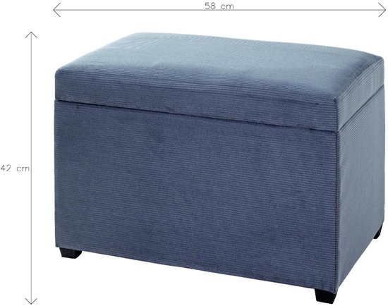 Mendler Bank zitbank met opslag Kriens leer kunstleer 112x45x45cm FSC-gecertificeerd - zwart