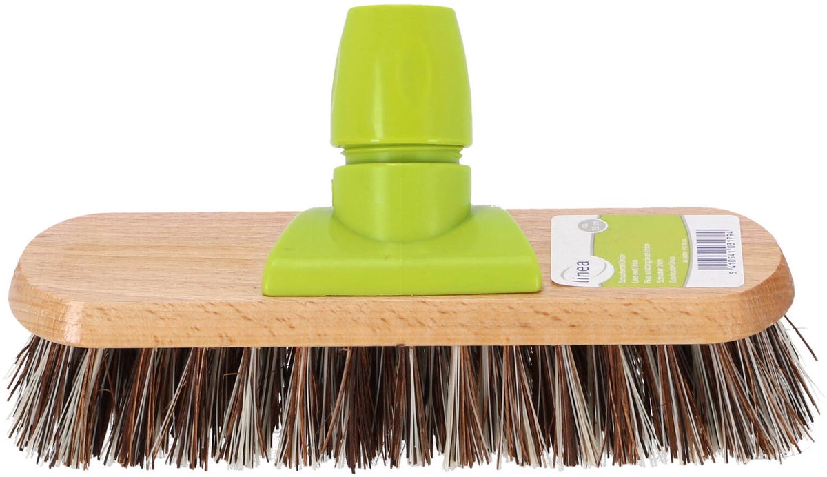 Linea Union Houten Schuurborstel met Anker 23 cm Groen - Duurzaam Gelakt Hout voor Efficiënte Reiniging