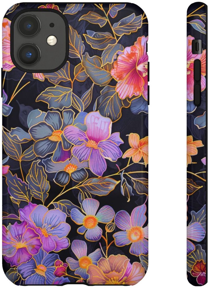 Levendig Bloemenpatroon – Telefoonhoesje Geschikt voor iPhone 11