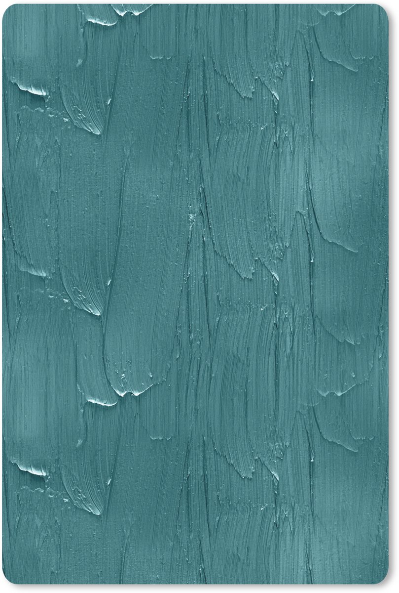 Muismat 18x27 cm - Mousepad Verf - Turquoise - Abstract - Muismatten