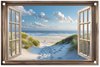 Plage Mer, Bleu, Beige