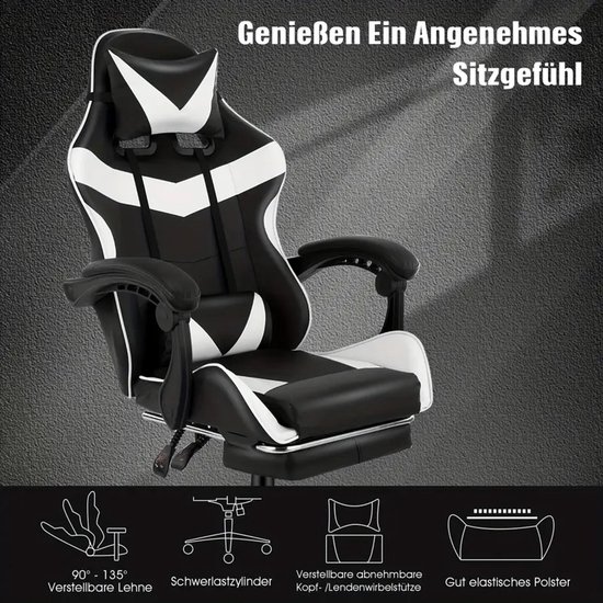 Gamestoel Warrior, onderrugsteun, gevoerd, camouflageprin