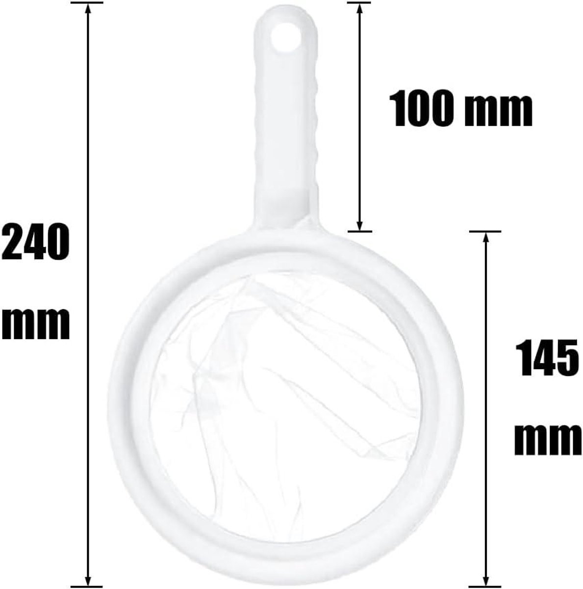 Inovra Plus - Zeef met Handvat 2 Stuks Van Fijn Gaasfilter 200/450 Mesh - Keuken Netzeef Nylon - Ultrafijn Trechterfilter - Kunststof Filter Zeef Passeerzeef