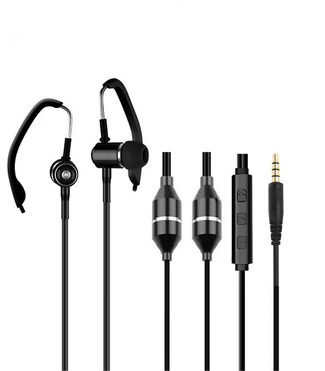 Anti straling Air Tube Headset HA18Z – iBrain Zwart - 3.5 mm Jack