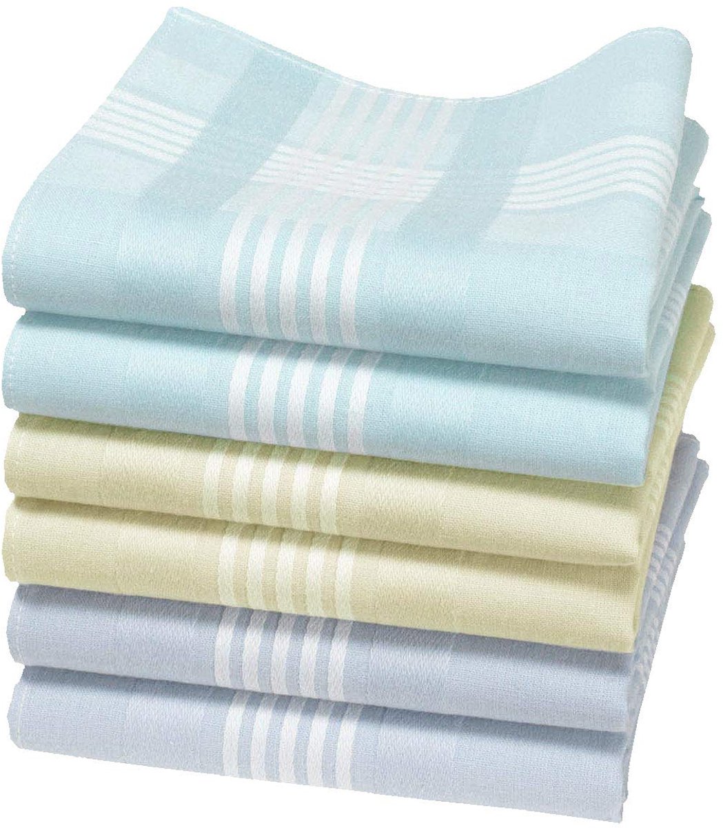 Ibenzoa® Biologisch Katoenen Zakdoeken Set voor Zomer - 6 Stuks - 43x43 cm - GOTS-gecertificeerd