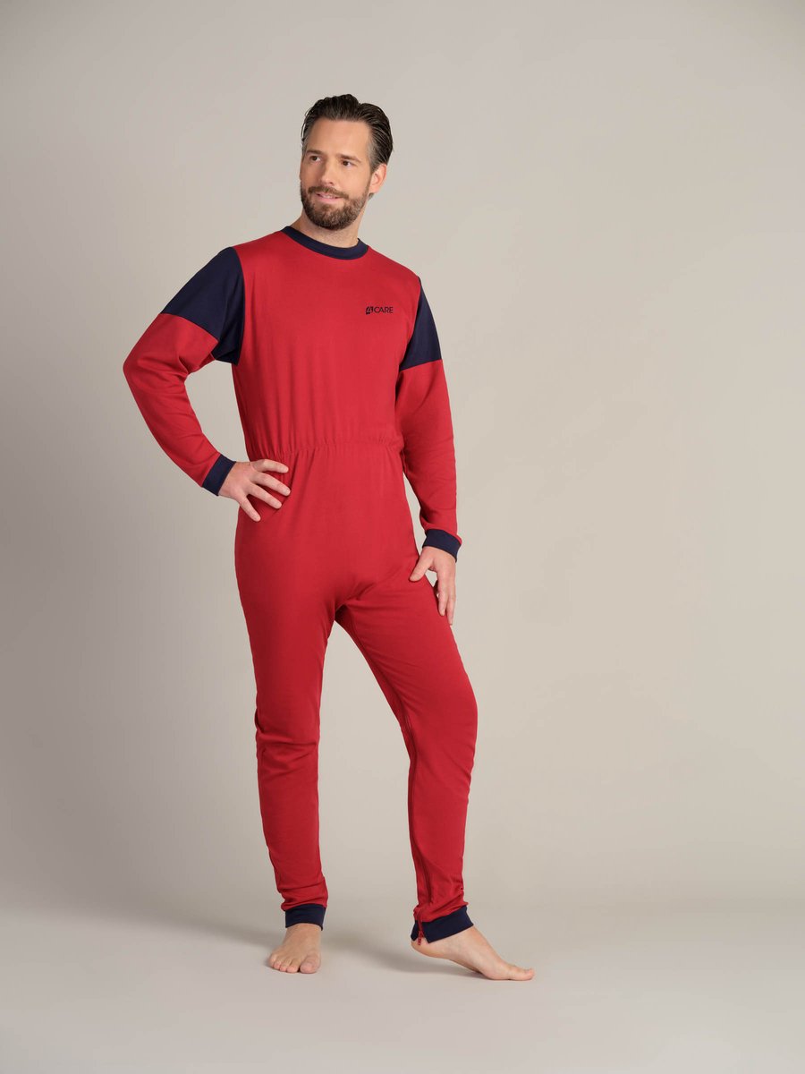 Goedkoopste Plukpak voor volwassenen | Rugritssluiting | Rits in het kruis | Hansop | Rood | XL