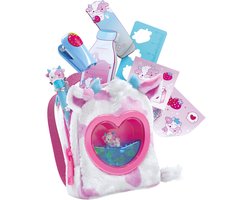 foto van Real Littles Liquid Charms mini Rugtasjes met 6 accessoires