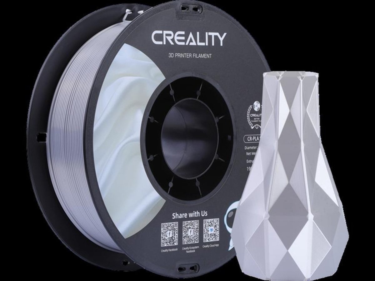 Creality Filament Cr-Silk Pla Voor 3D Printen Zilver 1Kg Voor Modellen
