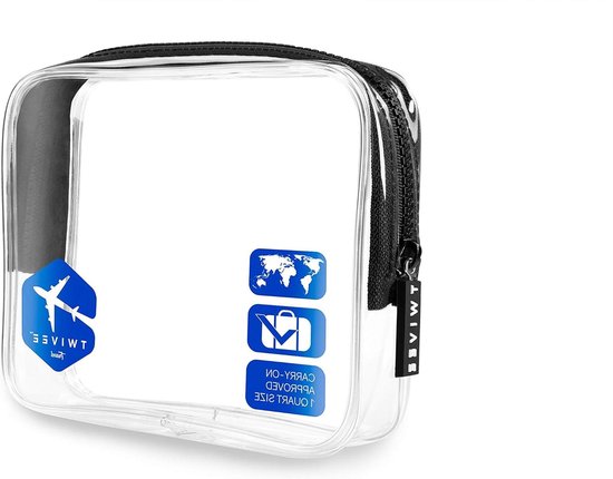 Aanpassing van de titel: - 1 liter transparante toilettas - Blauw
